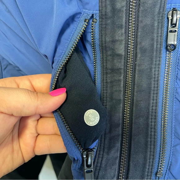 Lululemon Men’s Dispatch Full Zip Hoodie Jacket Blue And Navy Running‎ Active XL - Picture 5 of 7